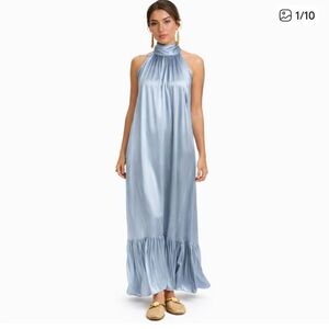 Flowy Light Blue Maxi Dress